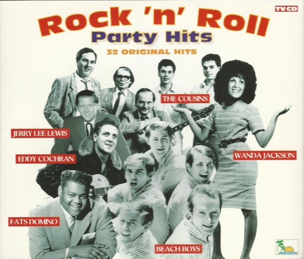 2CD-BOX * ROCK'N'ROLL HITS - 32 Original Party Hits, CD & DVD, CD | Rock, Comme neuf, Enlèvement ou Envoi