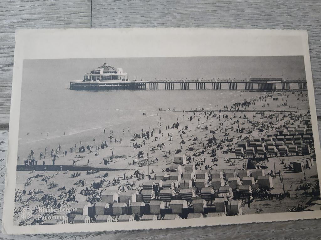 Beschreven oude postkaart - pier Blankenberge, Verzamelen, Ophalen of Verzenden