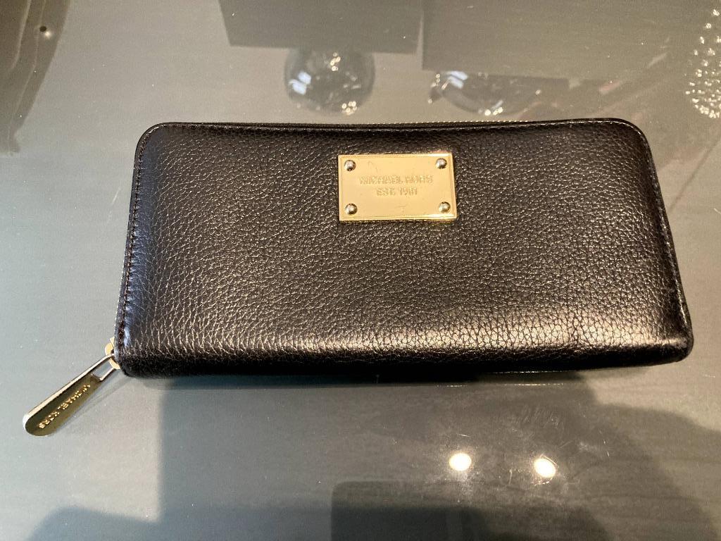 portefeuille michael kors, Handtassen en Accessoires, Gebruikt, Zwart, Leder, Ophalen