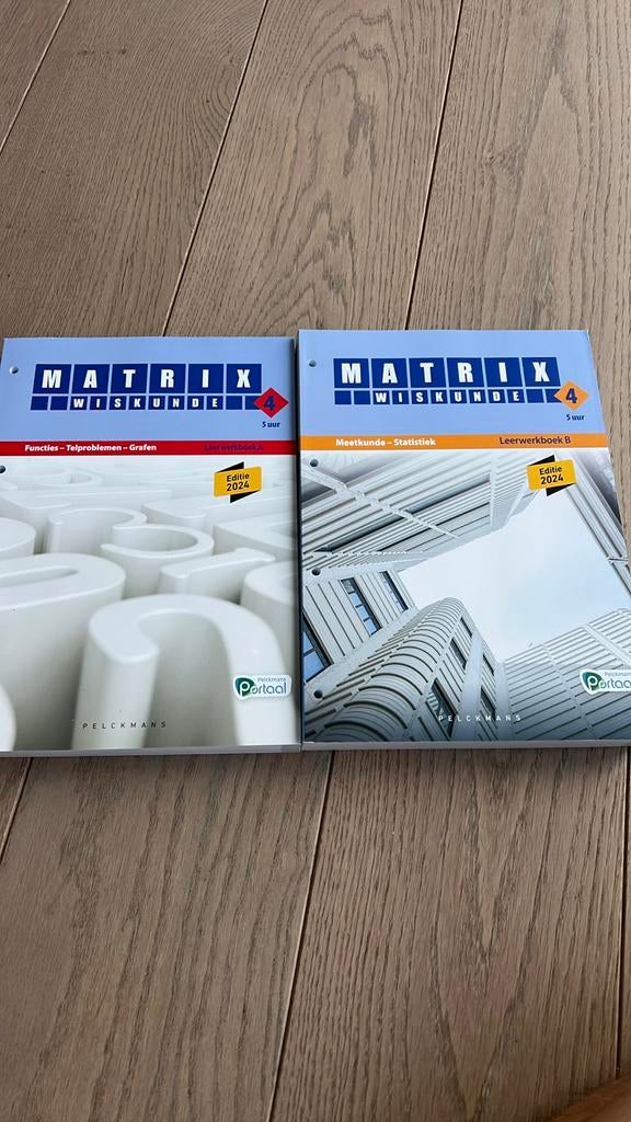 Matrix wiskunde 4 - 5 uur - editie 2024 - leerwerkboeken A+B, Ophalen of Verzenden, Nieuw