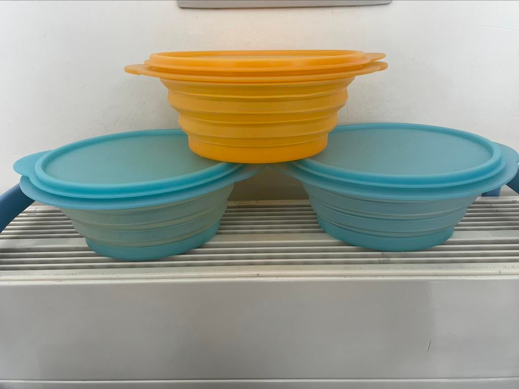 2 Tupperware Mini-Max 950 ml, Enlèvement ou Envoi, Comme neuf, Bleu, Récipient ou Bol