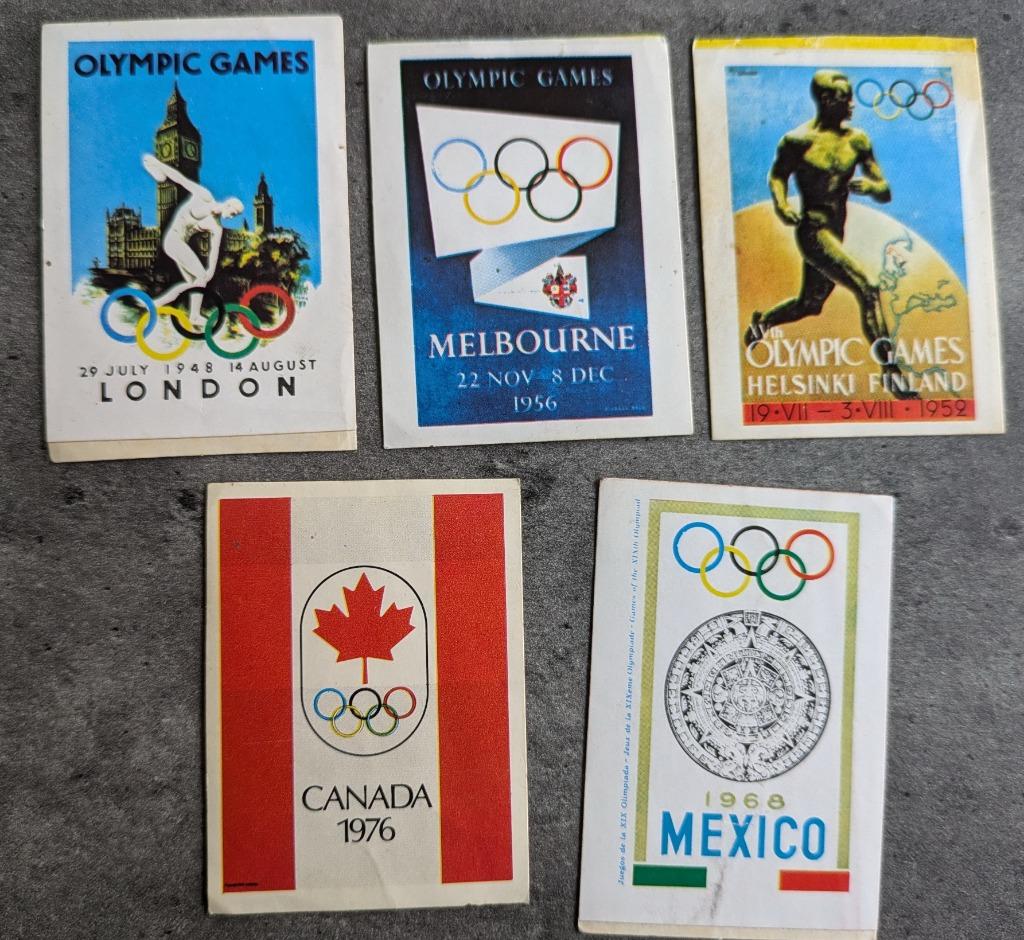 OLYMPISCHE SPELEN 5X STICKERS BIFI GEN.CHOCOLATE, Verzenden