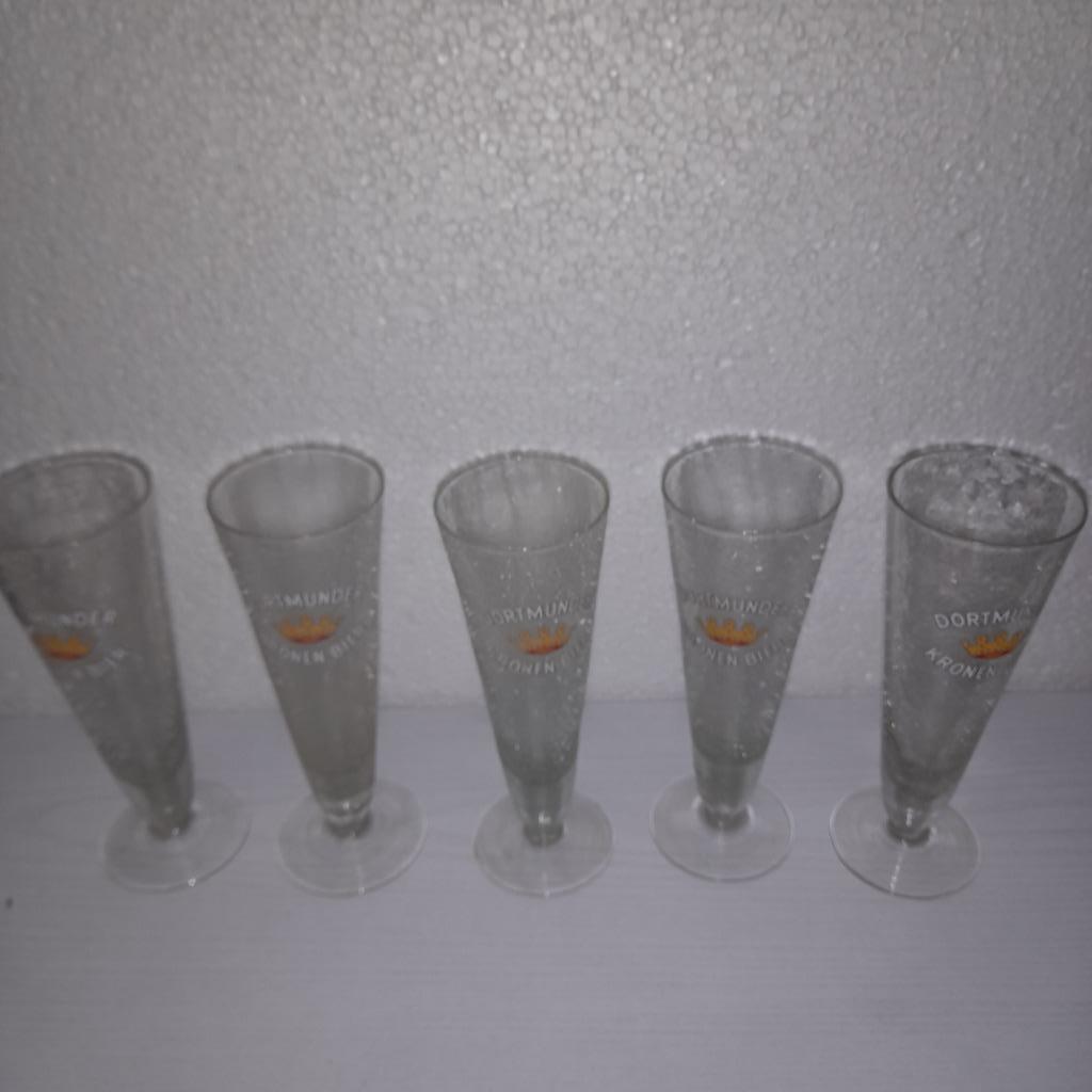 5 unieke  Bierglazen Dortmunder Union, Verzamelen, Ophalen, Zo goed als nieuw, Glas of Glazen, Overige merken