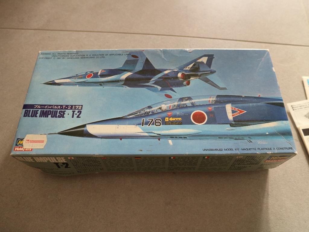 Hasegawa Blue impulse T-2, Hasegawa, Enlèvement ou Envoi, Utilisé, 1:72 à 1:144