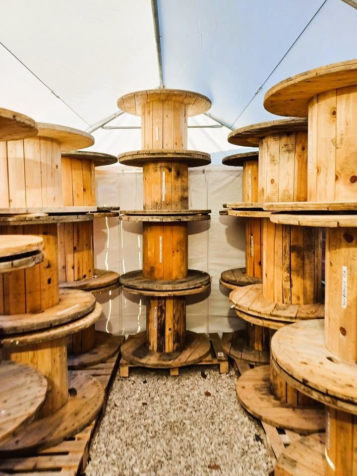 💥Touret de câble en bois 70 à 100cm💥, Jardin & Terrasse, Tay's Touret, Taystouret@gmail.com, Utilisé, Enlèvement ou Envoi
