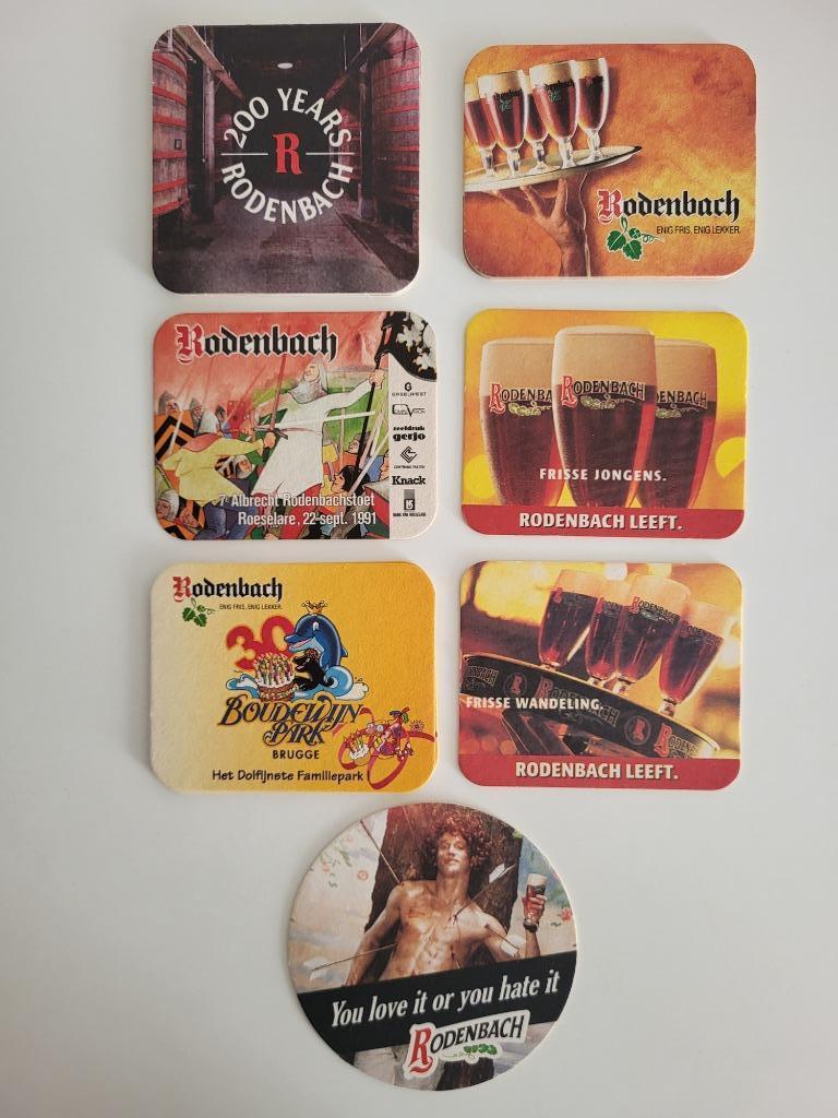 bierviltjes rodenbach bierkaartjes roeselare boudewijn park, Ophalen of Verzenden, Zo goed als nieuw, Viltje(s), Overige merken