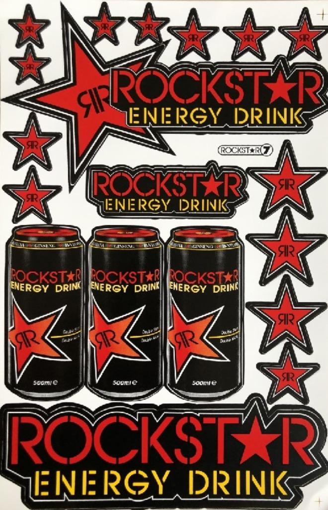 Ensemble de feuilles d'autocollants Rockstar Energy Drink -, Enlèvement ou Envoi