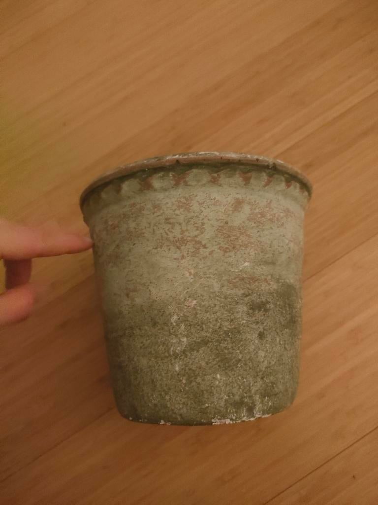 keramische potdeksel met patina, Ophalen, Gebruikt