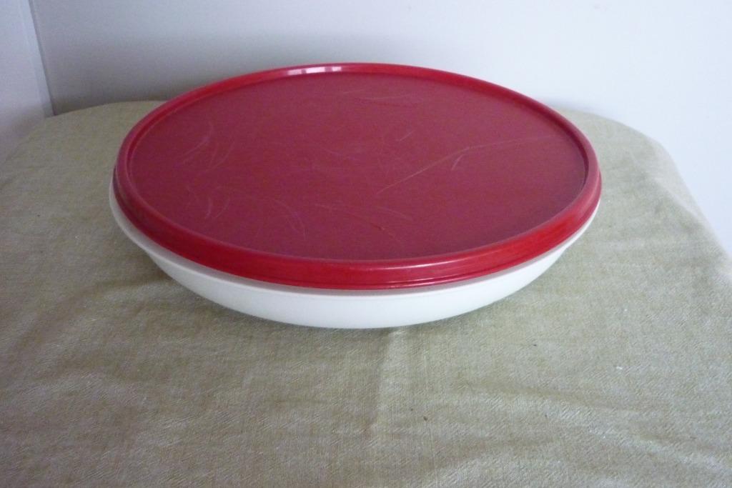 Tupperware vintage aperitiefschaal, Ophalen of Verzenden, Gebruikt, Rood, Schaal