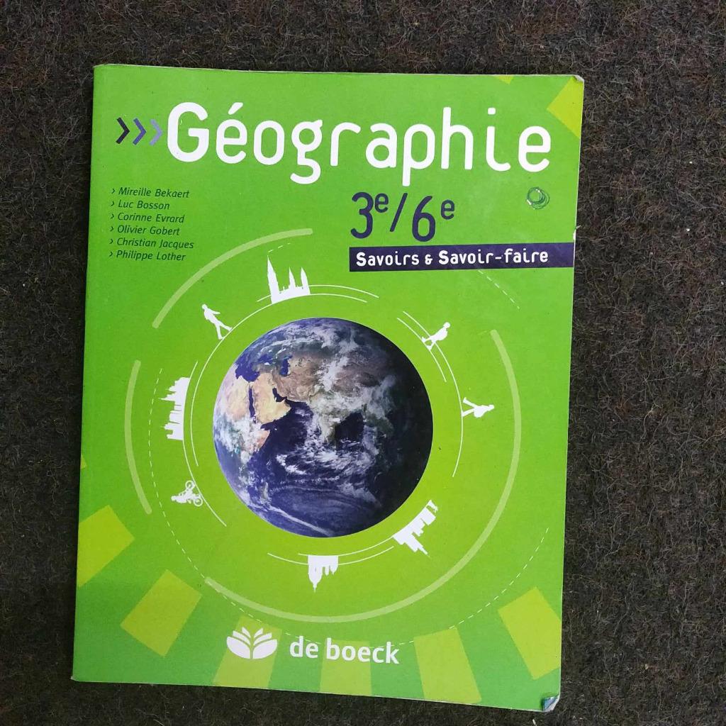 Géographie 3e/6e manuel scolaire secondaire, Enlèvement, Utilisé, Secondaire, Géographie