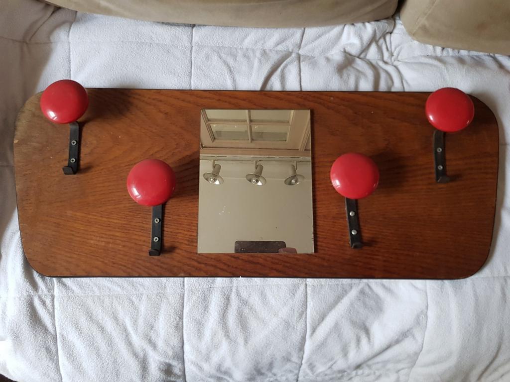 Retro kapstok met spiegel, Ophalen of Verzenden, Zo goed als nieuw