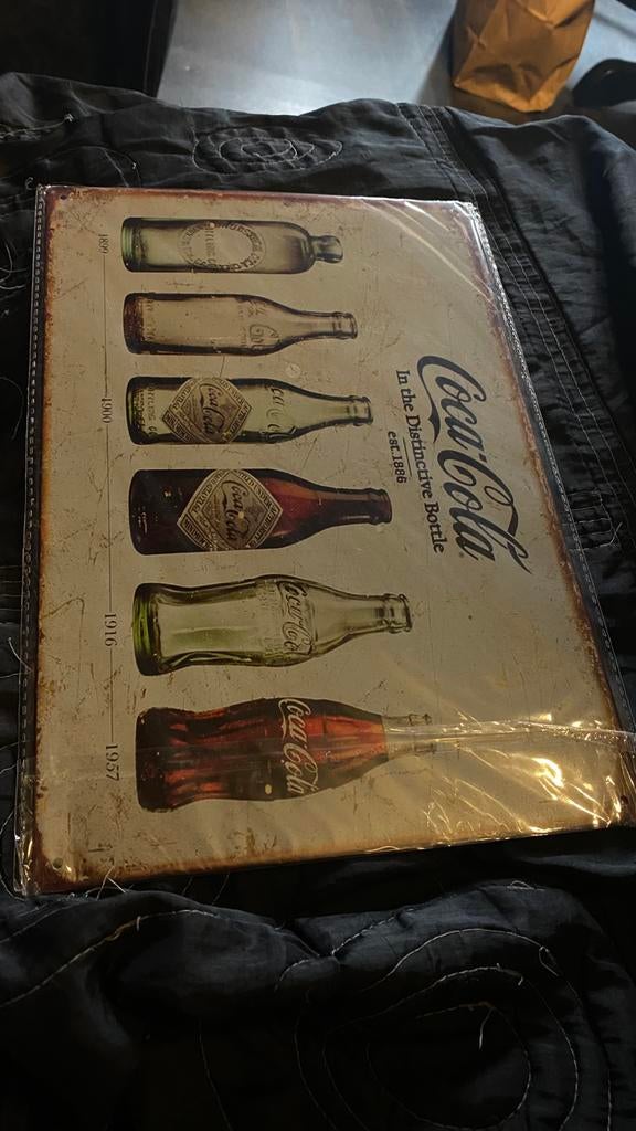 Plaque panneau mural decoratif metal style vintage coca cola, Enlèvement, Neuf