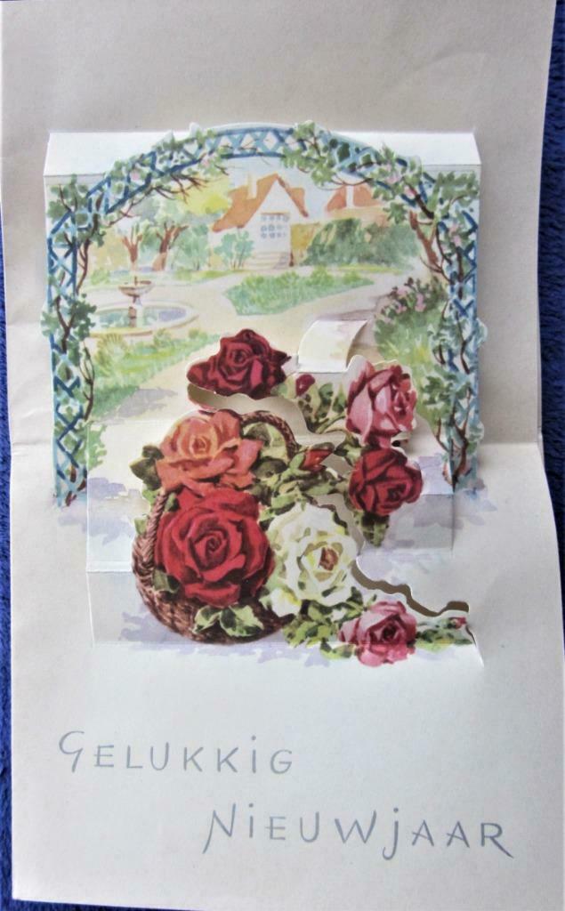 FANTASIE- KAARTEN- BLOEMEN- WINTERLANDSCHAP- NIEUWJAAR, Enlèvement ou Envoi, Non affranchie, (Jour de) Fête