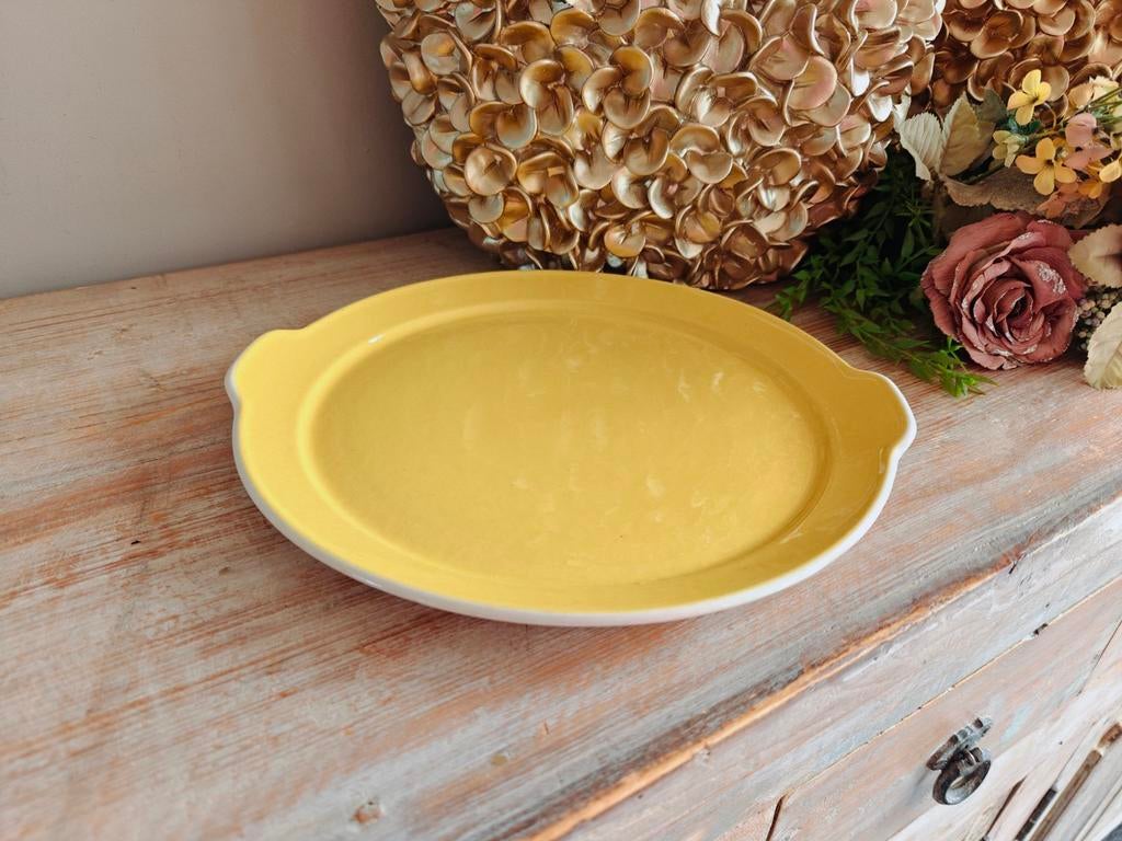 Zéér oud Maastricht met een leeuw gesigneerde schaal, Maison & Meubles, Enlèvement ou Envoi, Rond, Porcelaine ou Céramique, Utilisé