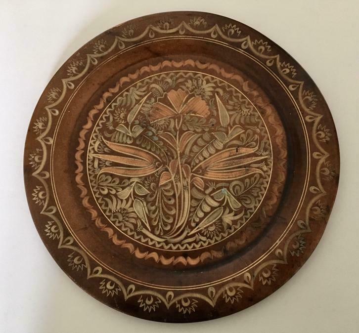 Joli plateau décoratif en cuivre, Enlèvement ou Envoi, Cuivre