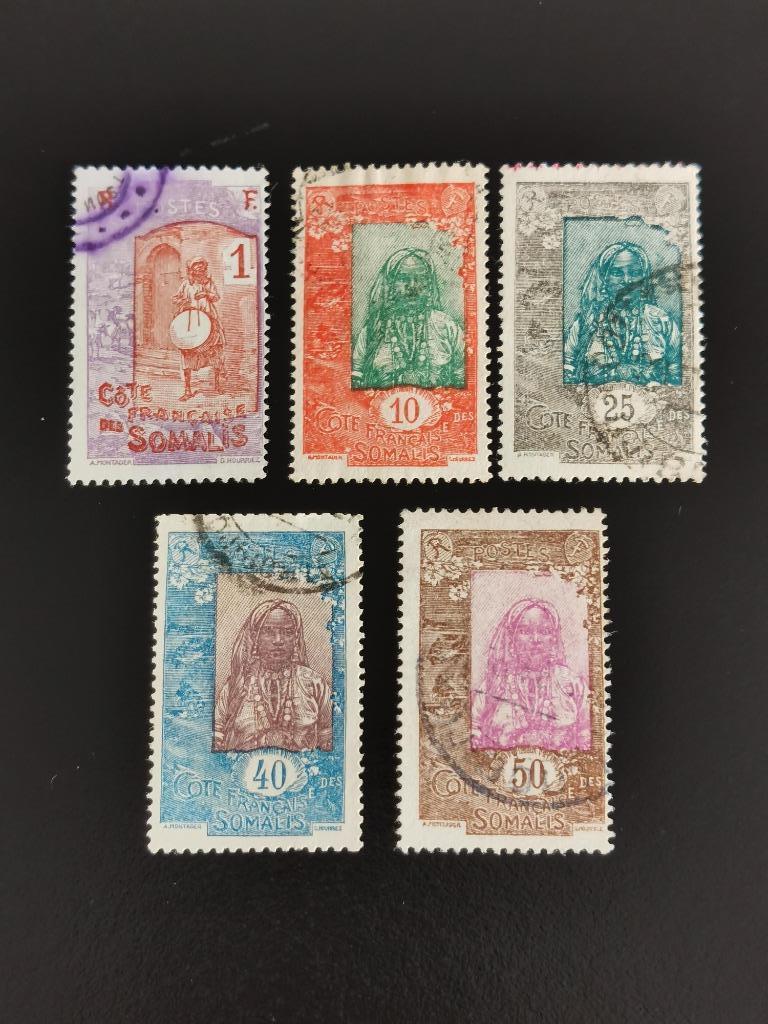 Côte française des Somaliens 1915-33 - batteur, femme, Enlèvement ou Envoi, Autres pays, Affranchi