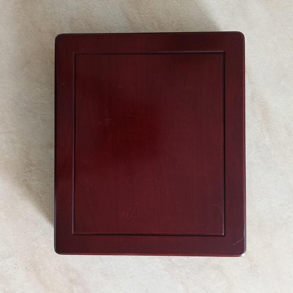 Vintage mahoniehouten sieradendoos., Enlèvement ou Envoi
