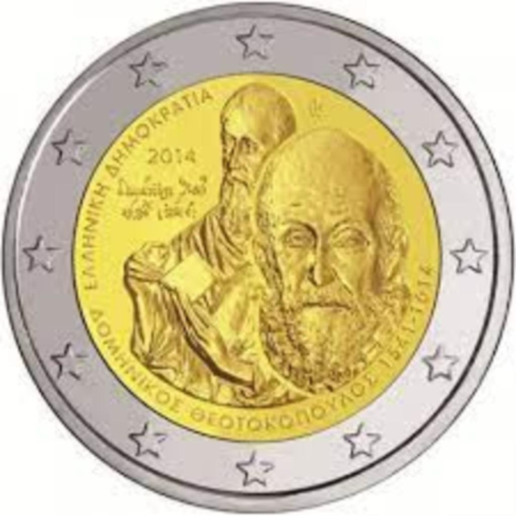 2 euro Griekenland 2014 'El Greco', Ophalen of Verzenden, Griekenland, 2 euro, Losse munt