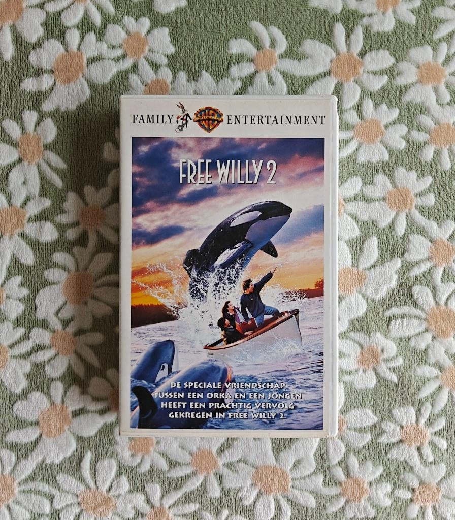 VHS - Free Willy 2 - Warner Bros - Vintage - €3, Alle leeftijden, Ophalen, Gebruikt, Actie en Avontuur