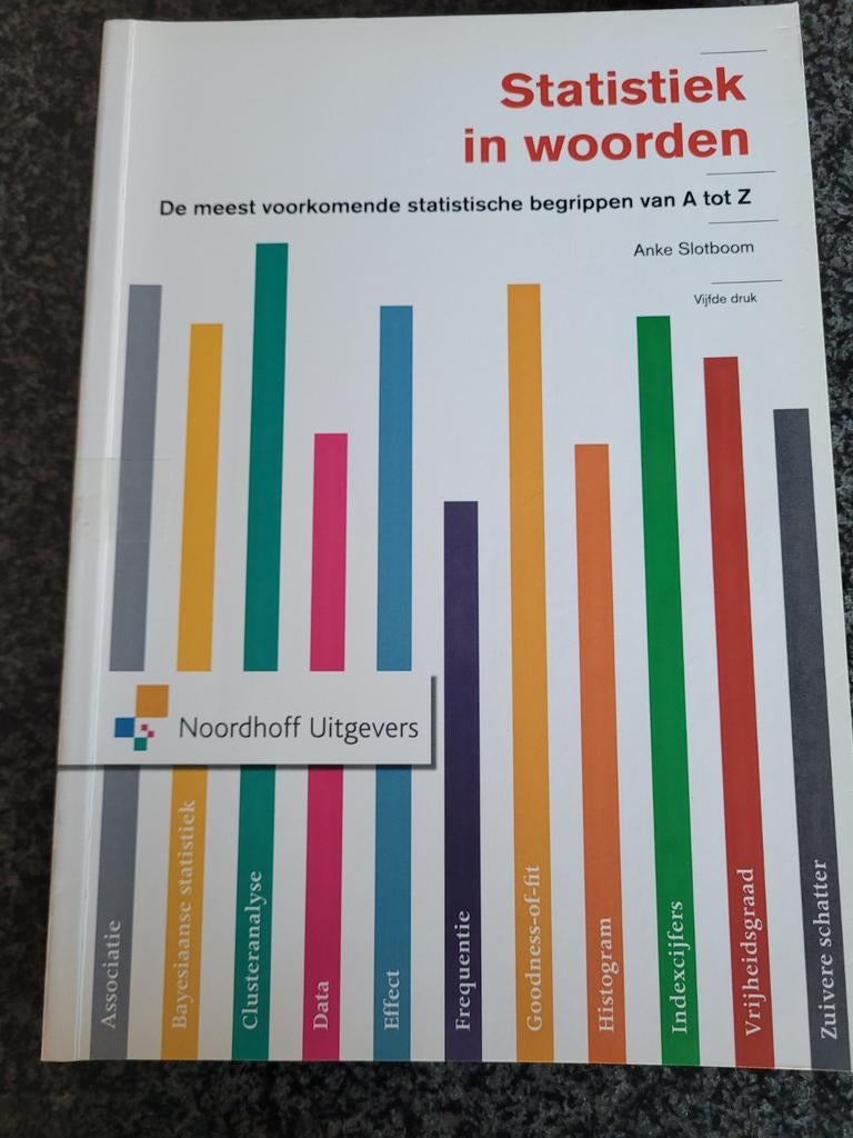 Anke Slotboom - Statistiek in woorden, Ophalen of Verzenden, Zo goed als nieuw, Anke Slotboom