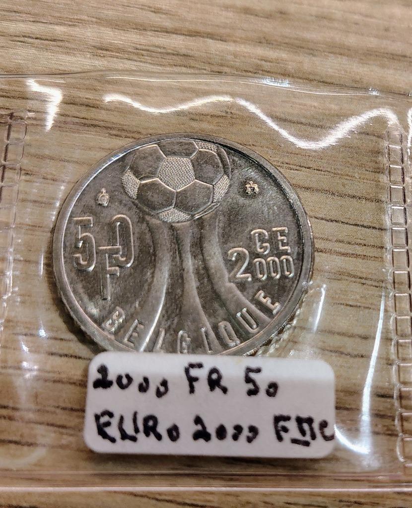piece 50 francs - Albert II - Euro 2000 en français, Enlèvement ou Envoi