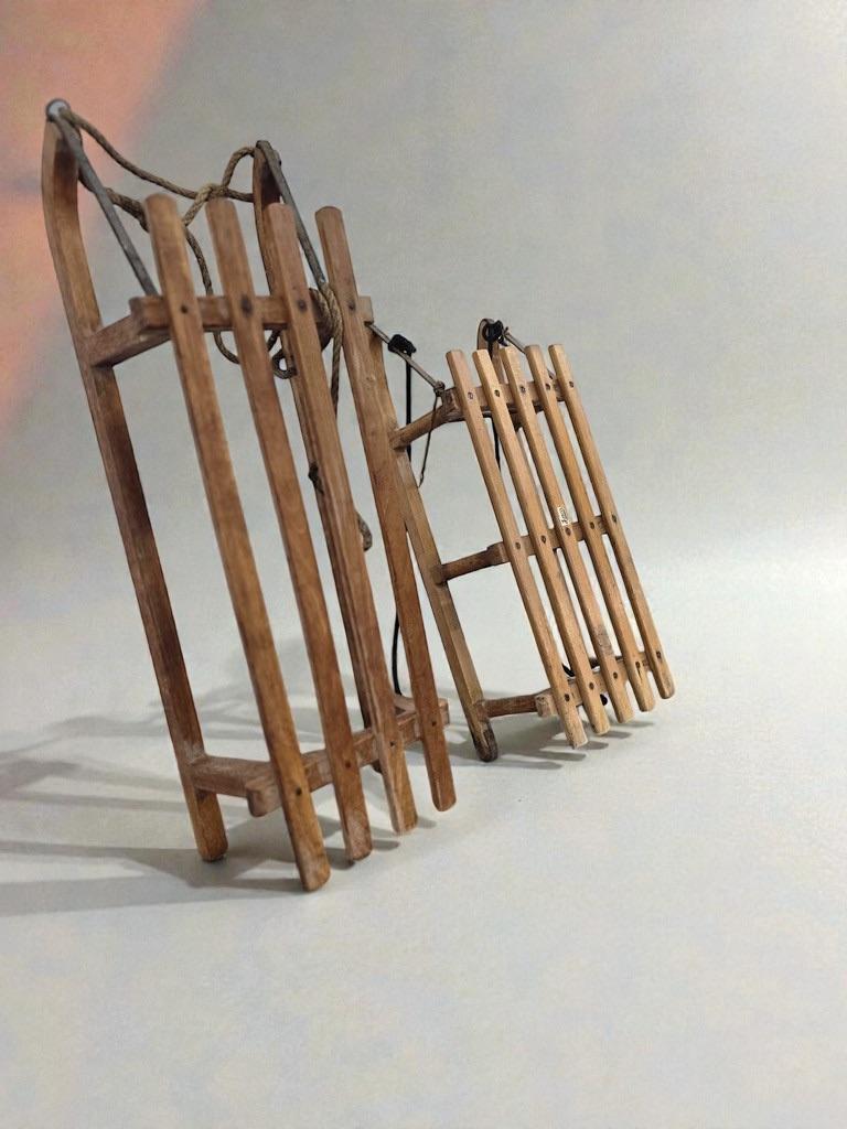 vintage houten slee, Kinderen en Baby's, Speelgoed | Buiten | Sleeën, Gebruikt, Ophalen of Verzenden