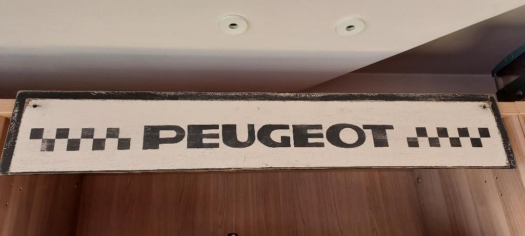 Peugeot reklamebord, Verzamelen, Verzenden, Zo goed als nieuw, Reclamebord