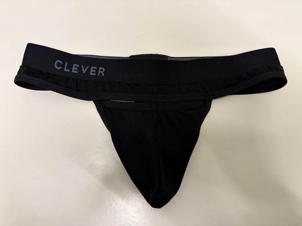 Clever Polyamide Thong, Verzenden, Zwart, Slip