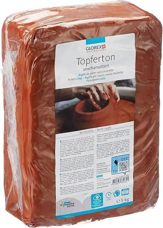 GLOREX | argile à poterie | 5 kg | LIVRAISON GRATUITE, Hobby & Loisirs créatifs, Poterie, Neuf, -, Glorex, -