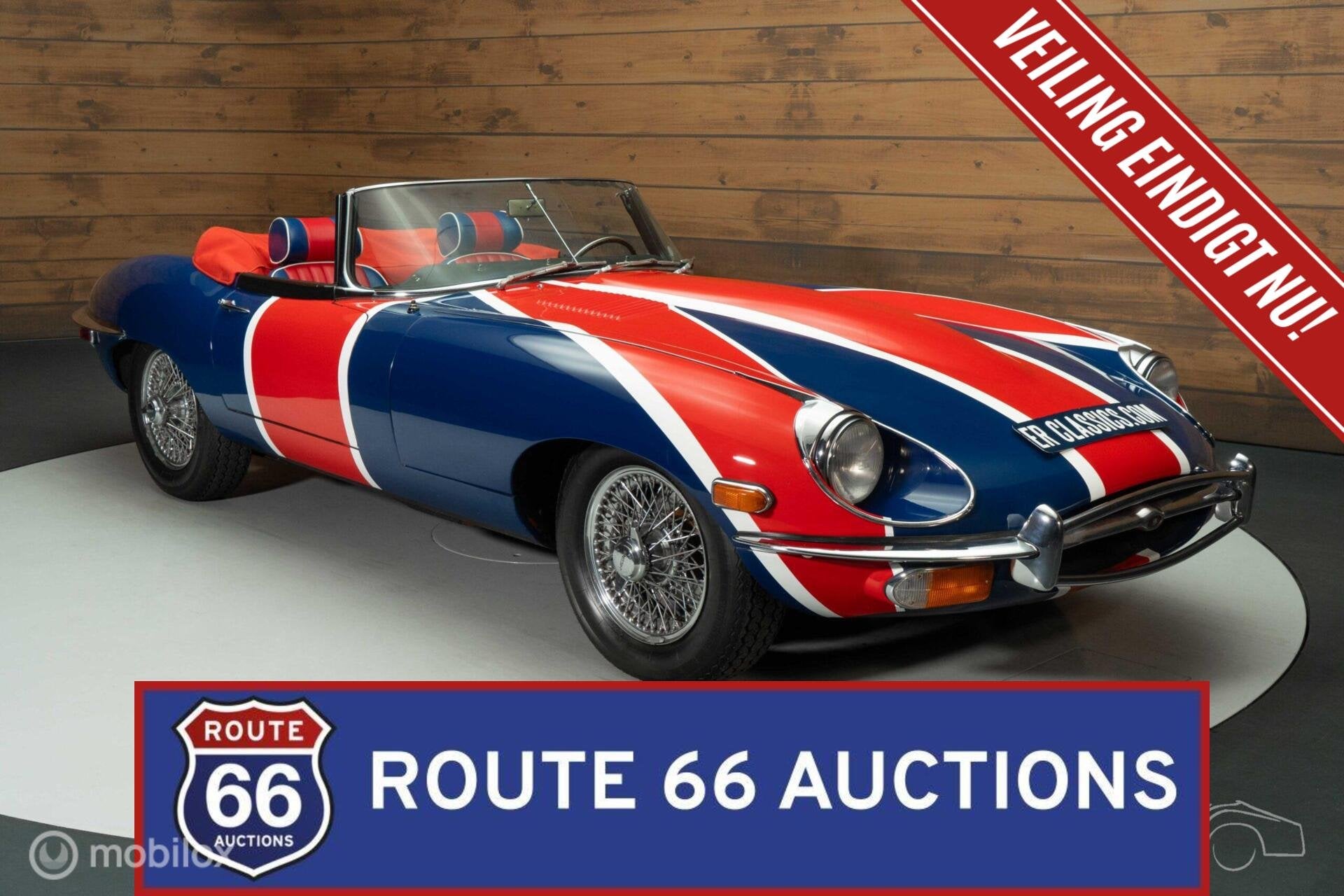 Jaguar E-Type S2 Cabriolet | 1970 | Route 66 Auctions, Autos, Achat, Entreprise, Boîte manuelle, Autre carrosserie
