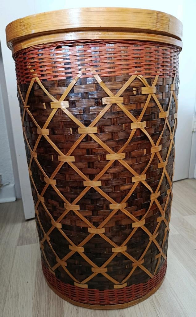 Panier à linge, en bambou ∅ 36 H52, Enlèvement, Utilisé, Panier