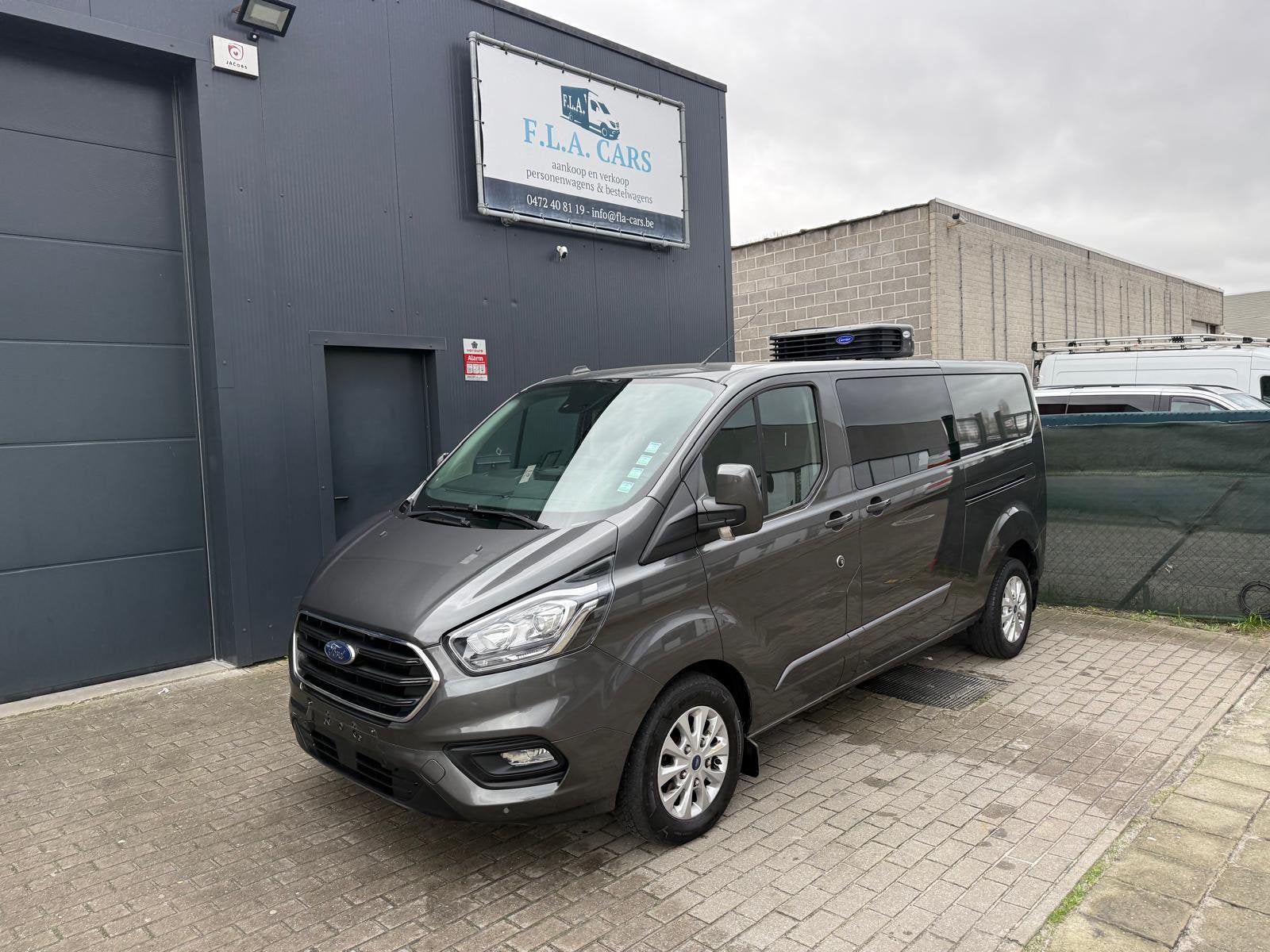 FORD TRANSIT CUSTUM AUTOMAAT 170PK EURO6D 6PLAATSEN  FULL, Argent ou Gris, Capteur de lumière, Euro 6, Entreprise