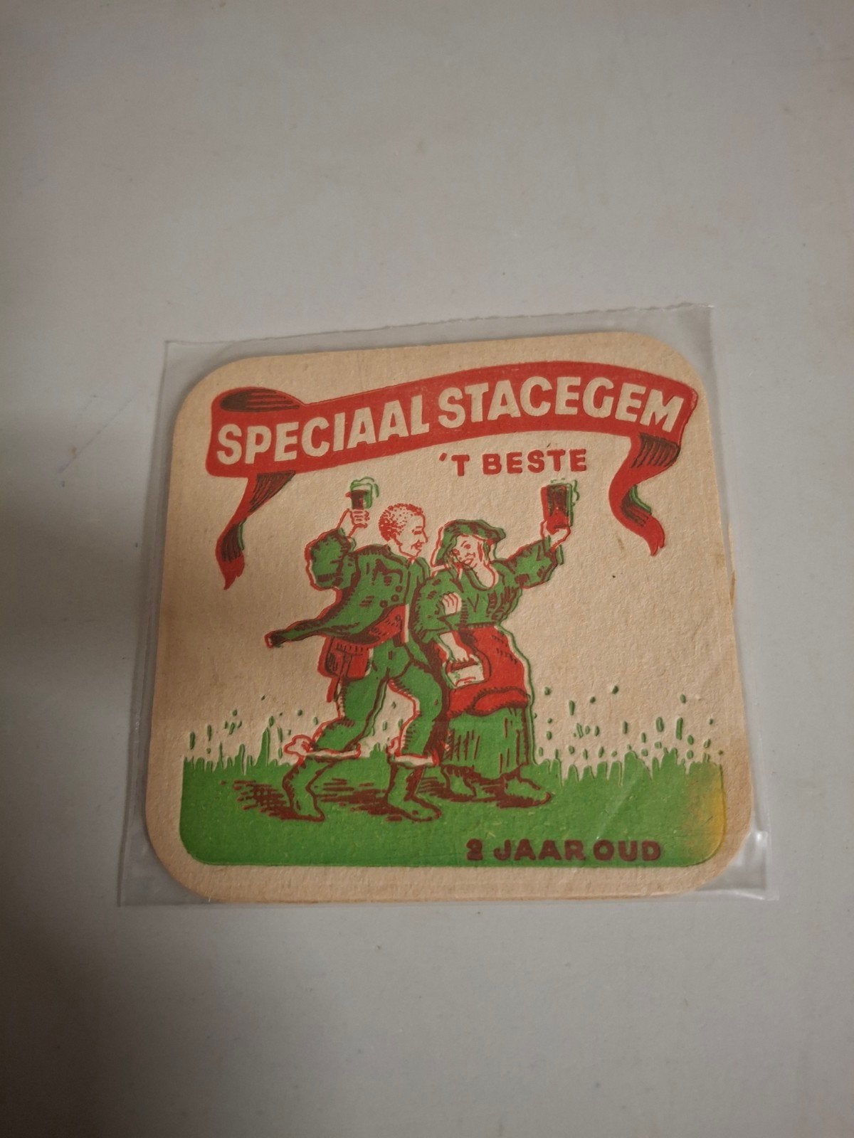 oud bierviltje staceghem, Verzamelen, Biermerken, Ophalen of Verzenden