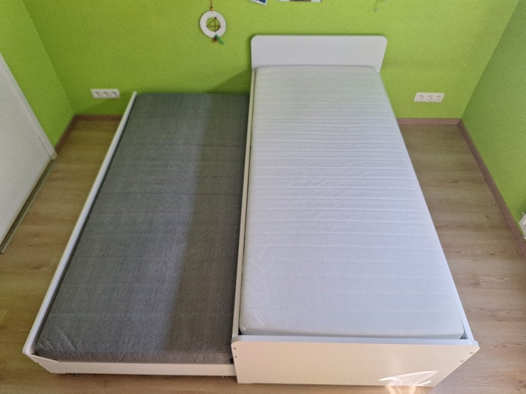 Slakt bed ikea met bedlade en opbergruimte, Ophalen, Zo goed als nieuw, 180 cm of meer, 85 tot 100 cm