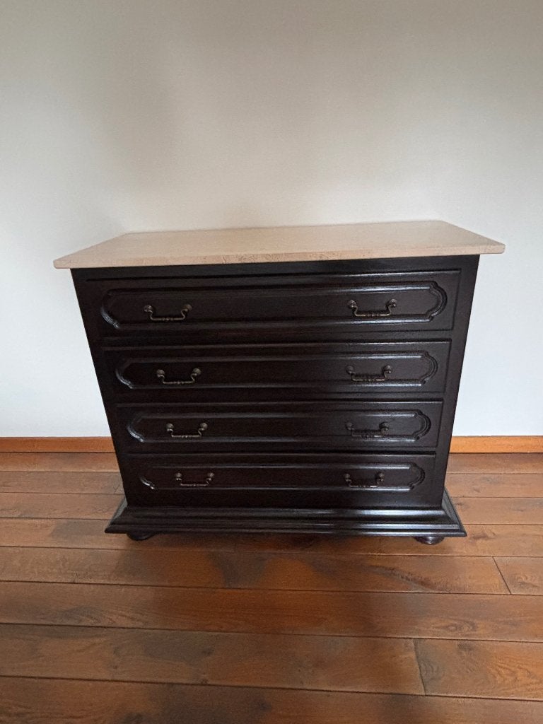 Antiek bed te koop, Brun, Enlèvement, Utilisé, 180 cm