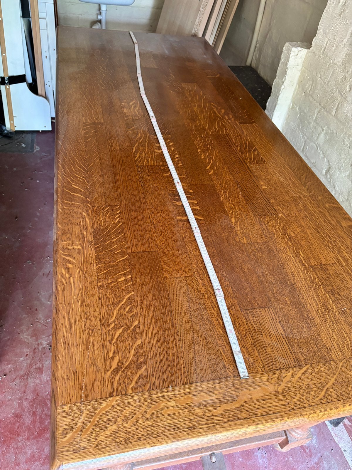 Zware grote eiken tafel, Ophalen, Zo goed als nieuw