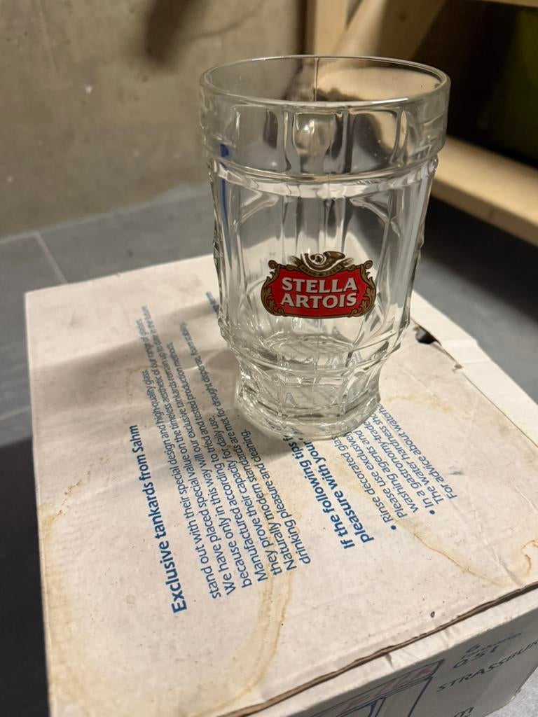 Authentieke Stella 0.5L glazen, Verzamelen, Ophalen of Verzenden, Zo goed als nieuw, Bierglas