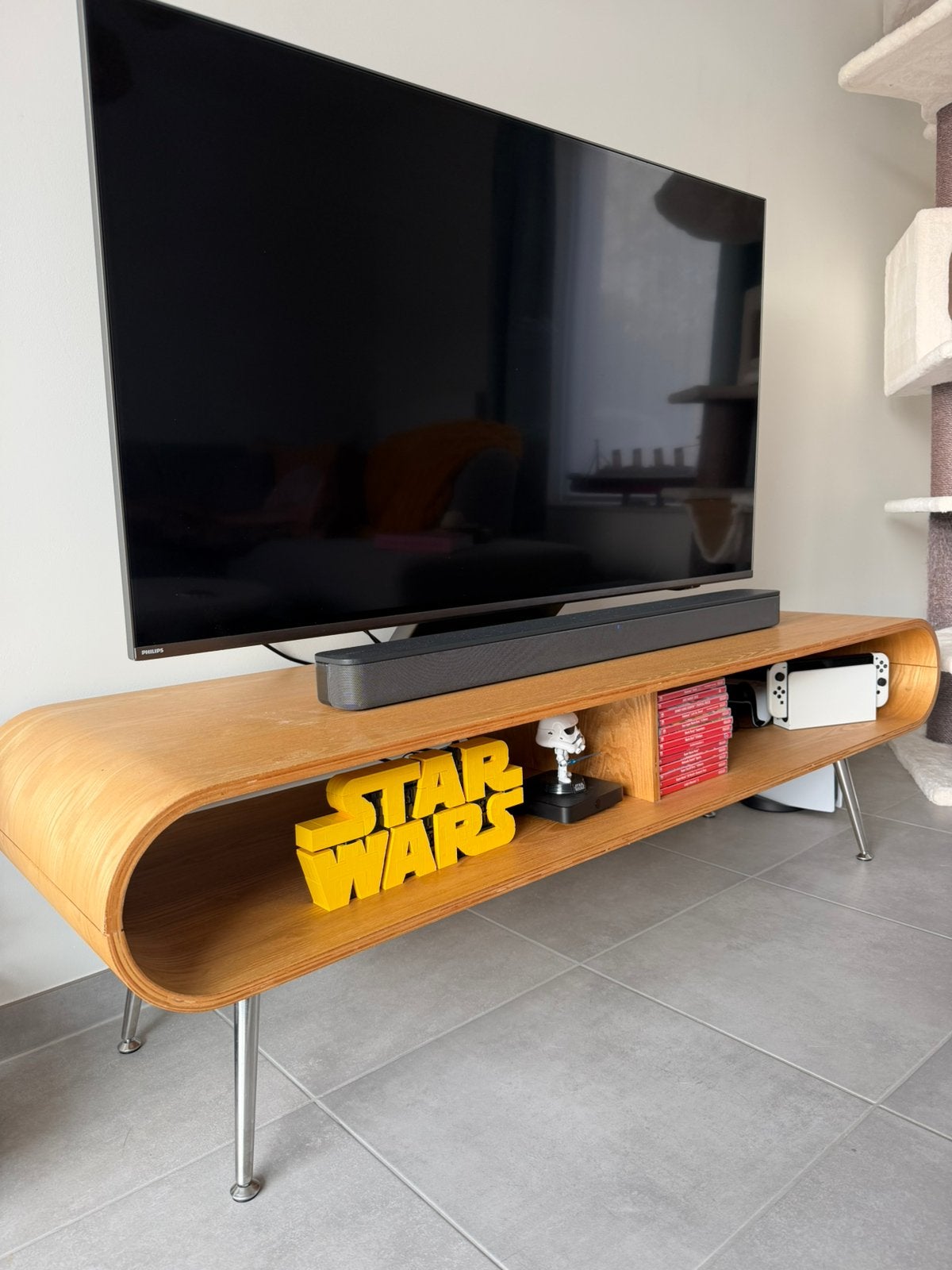 Tv meubel / salon tafel ‘Hooper’ retro - Merk Made, Enlèvement, Comme neuf