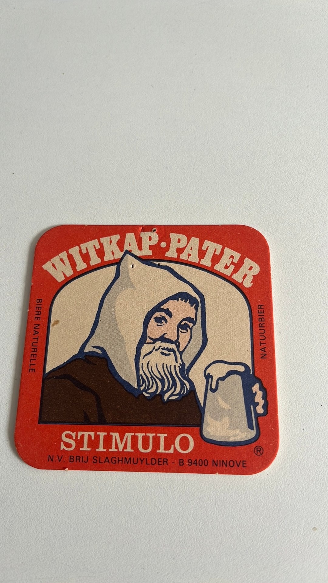Bierviltje witkap pater, Collections, Marques de bière, Enlèvement, Comme neuf