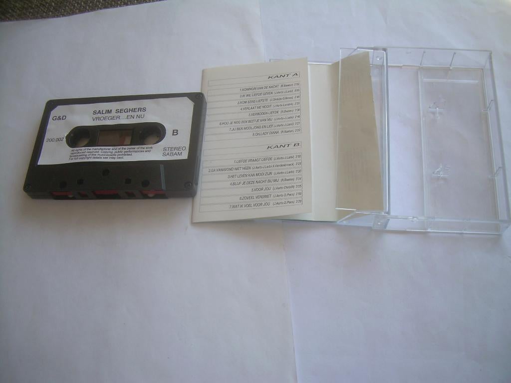 CASSETTE BANDJE - SALIM SEGHERS - VROEGER EN NU, Cd's en Dvd's, Cassettebandjes, 1 bandje, Ophalen of Verzenden, Zo goed als nieuw