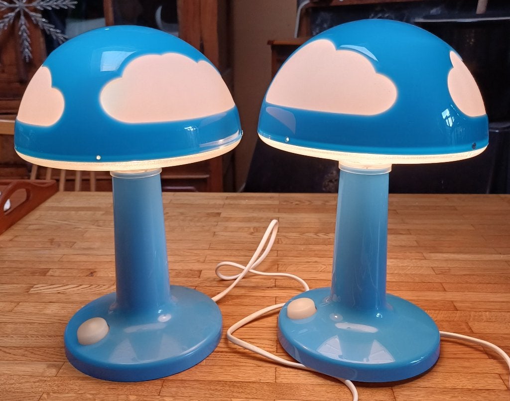 Set vintage ikea tafellamp, Vintage, Enlèvement ou Envoi, Synthétique, IKEA