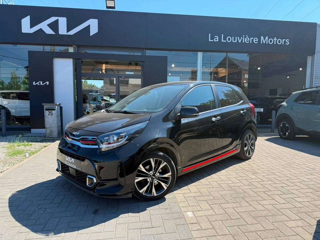 Kia Picanto Gt Line 1.0 AUTOMATIQUE * FULL * CLIM * CUIR * N, Cuir, 998 cm³, Entreprise, Noir