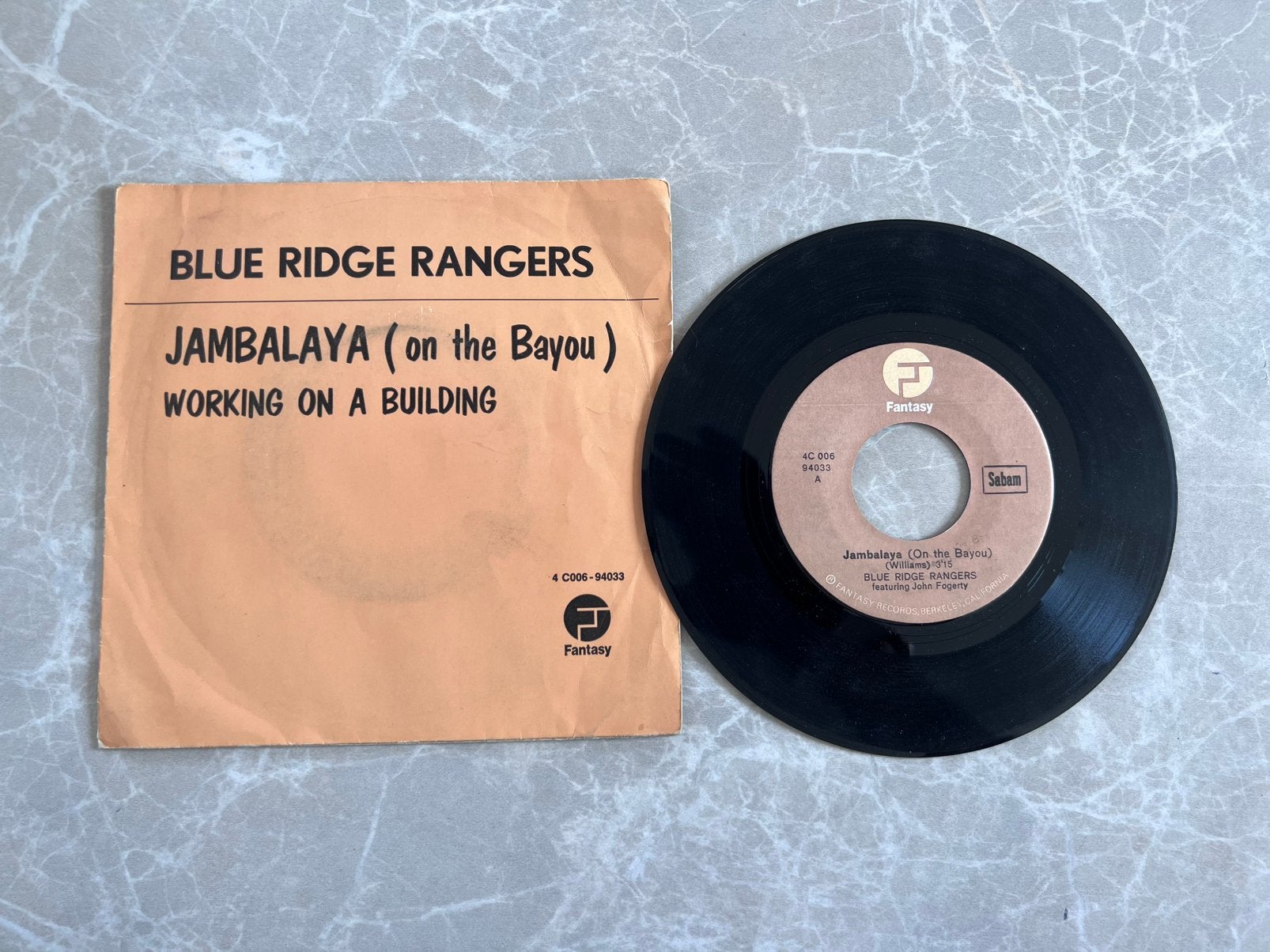 Vinyl 7" Blue Ridge Rangers Featuring John Fogerty, Ophalen of Verzenden, Gebruikt, 7 inch