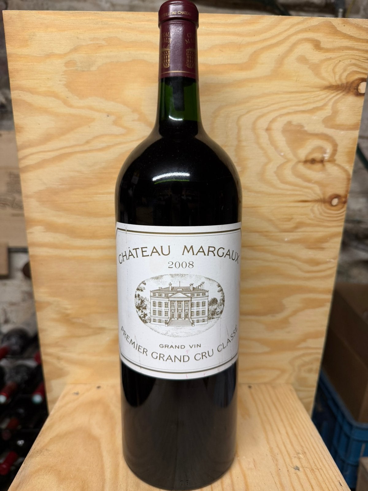 Chateau Margaux 2008 MAGNUM (1,5L), Verzamelen, Wijnen, Ophalen, Zo goed als nieuw