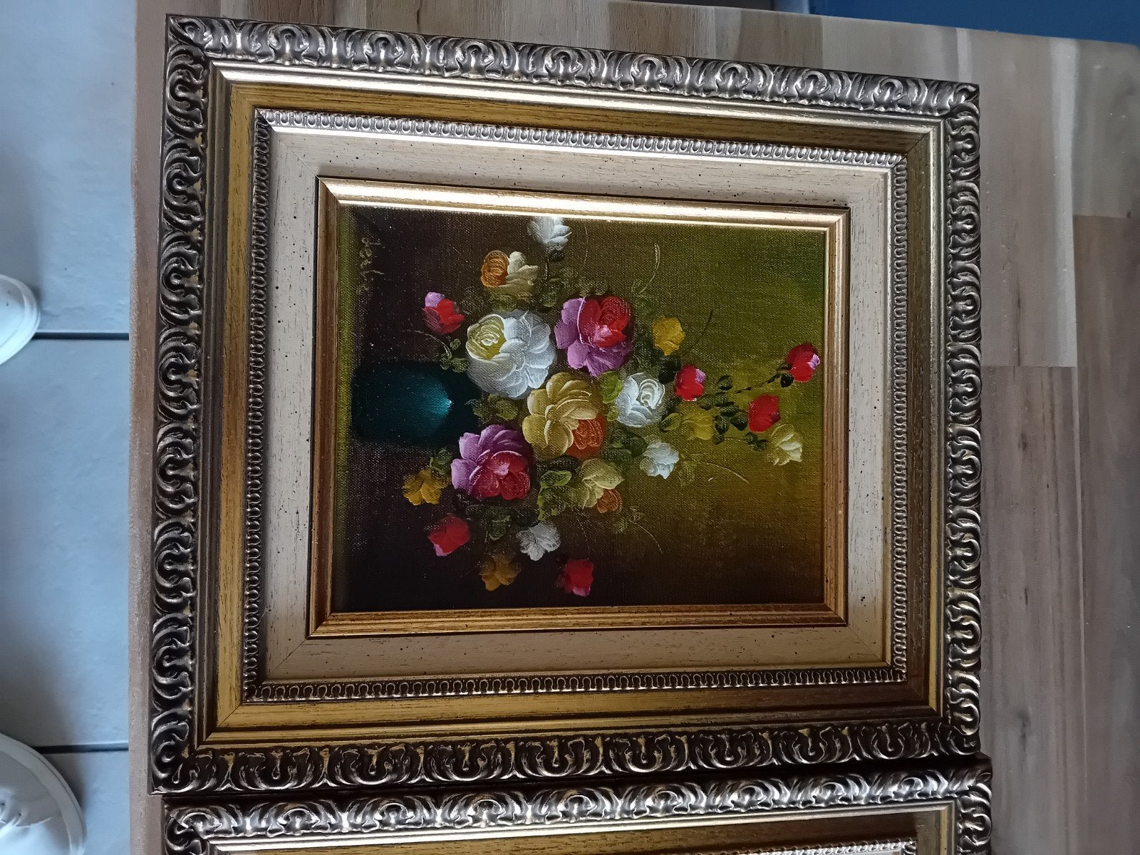 kader met bloemen, Ophalen, Bloemen, Doek