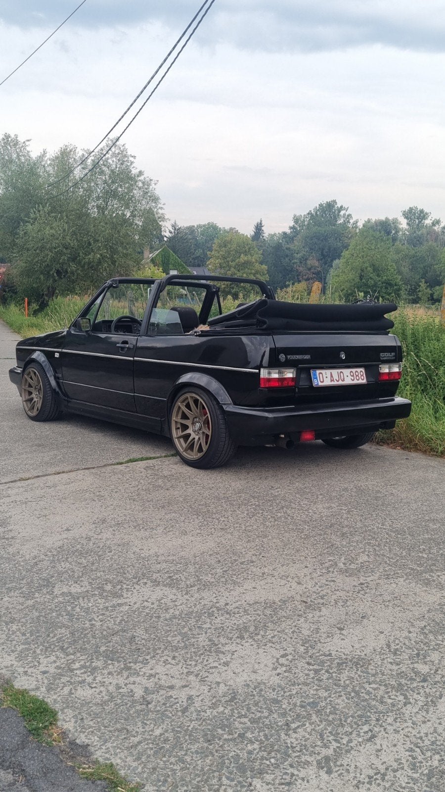 golf cabrio, Auto's, Oldtimers, Voorwielaandrijving, Cabriolet, Volkswagen, Zwart