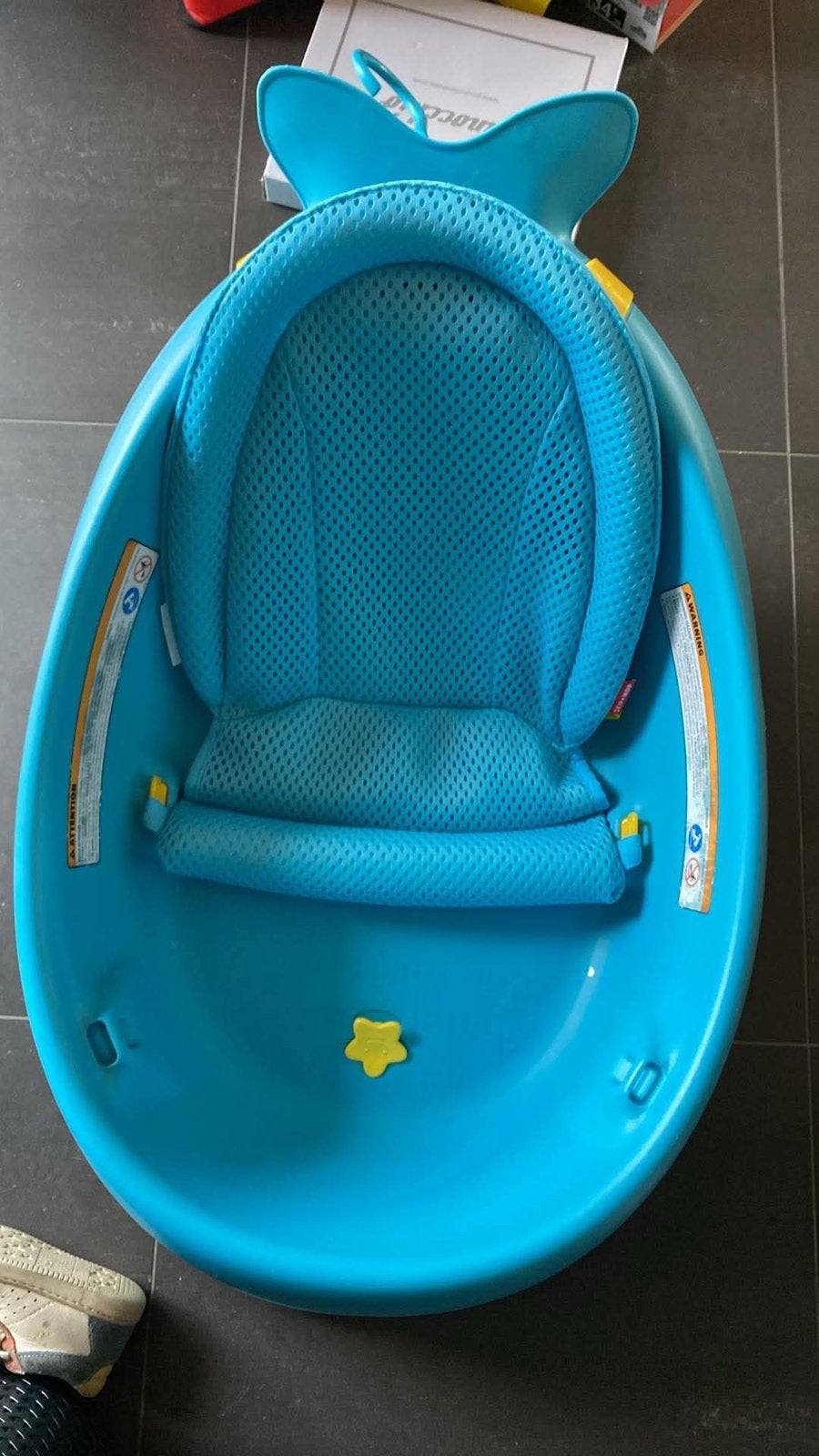 Skip hop baby badje blauwe walvis, Ophalen