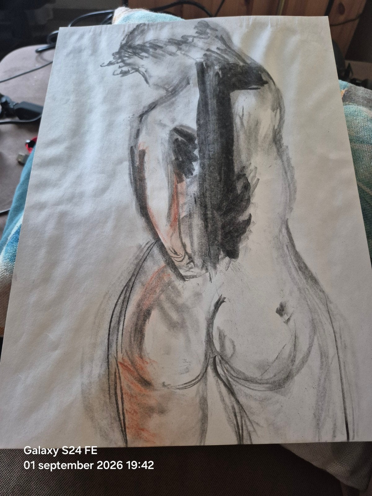 Style Henri Matisse, Antiquités & Art, Enlèvement ou Envoi, Photo, Dessin au fusain, Fait main