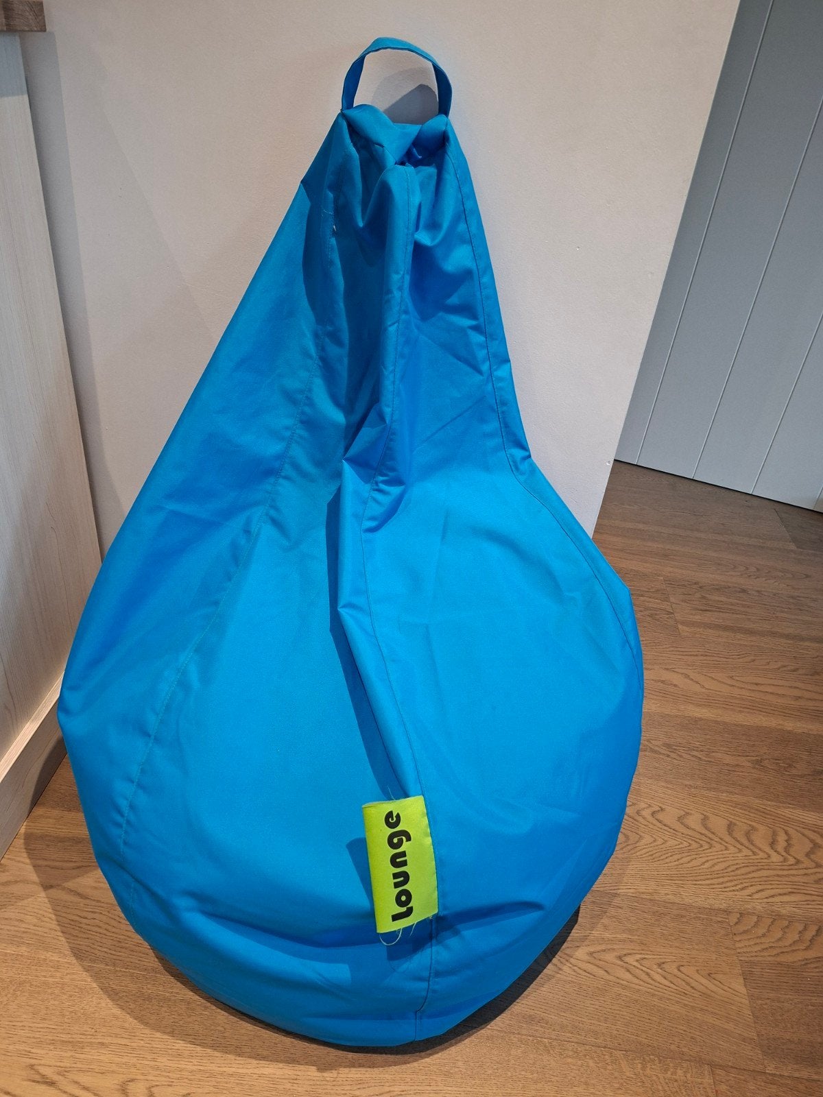 zitzak, lichtblauw, Huis en Inrichting, Zitzakken, Ophalen, Zo goed als nieuw, Blauw, Zitzak