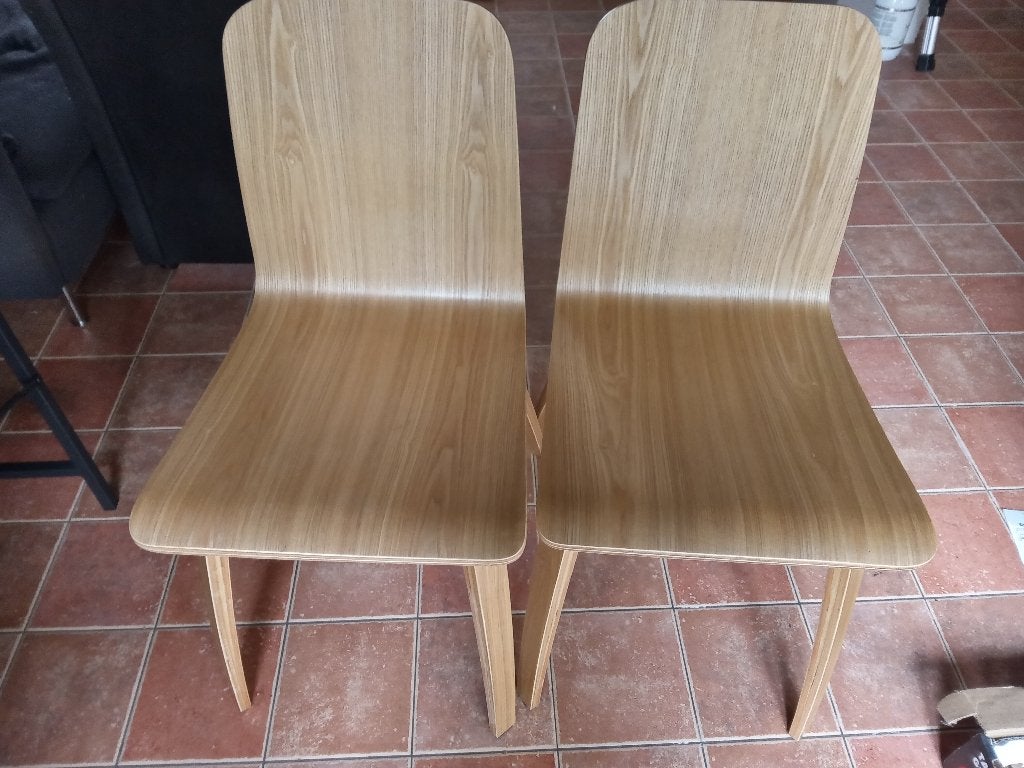 2 houten naturel stoelen, Huis en Inrichting, Stoelen, Ophalen, Twee, Overige kleuren, Nieuw